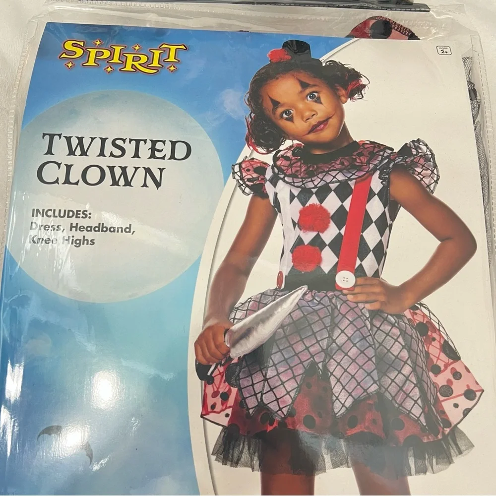 Spirit Twisted Clown Toddler 2T Halloween Costume - Picture 8 of 11